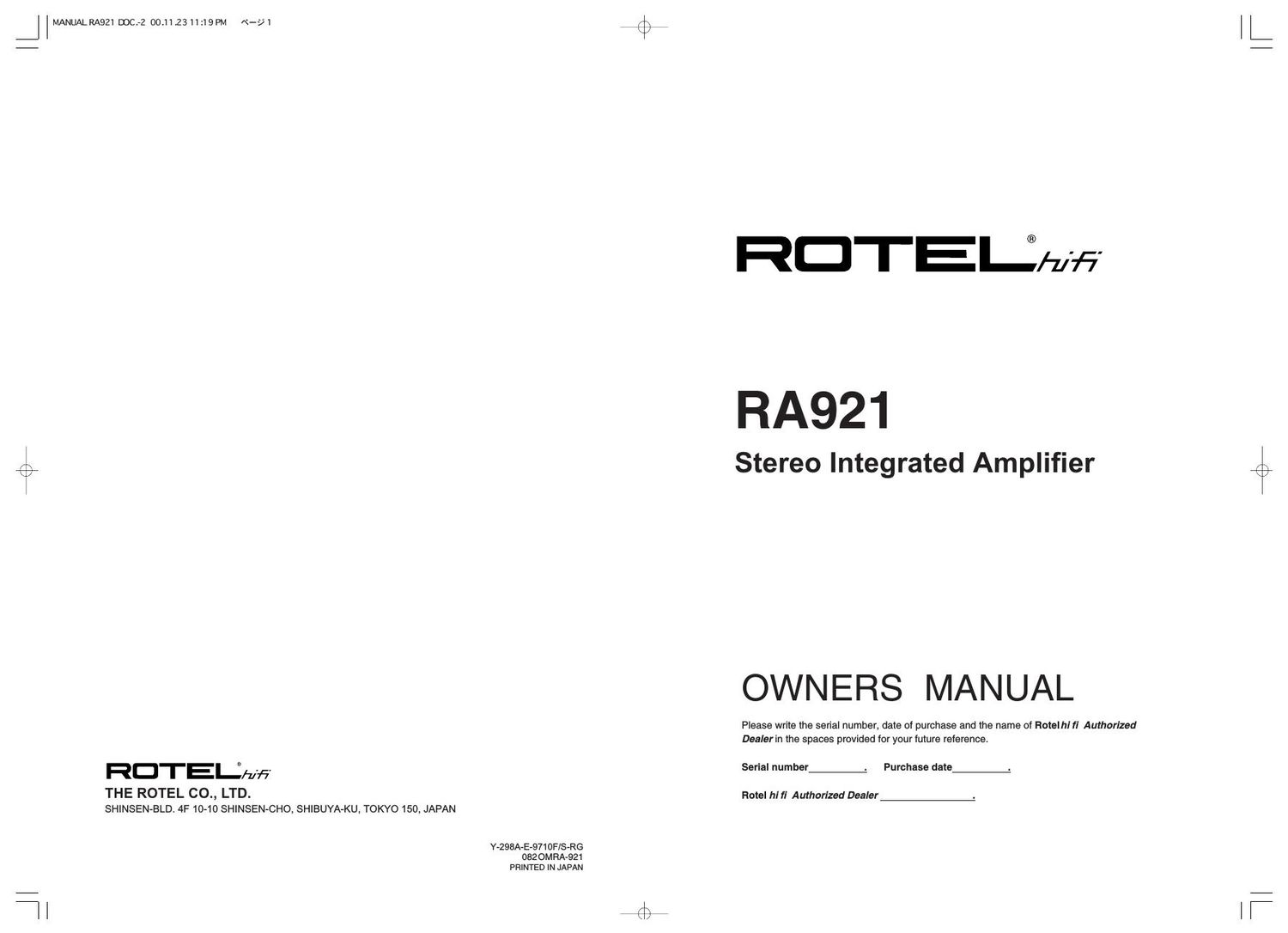 Rotel RA 921 OM