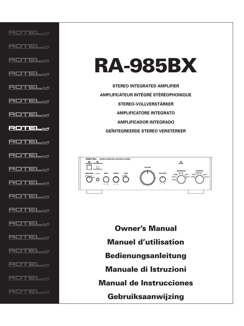 Rotel RA 985BX OM