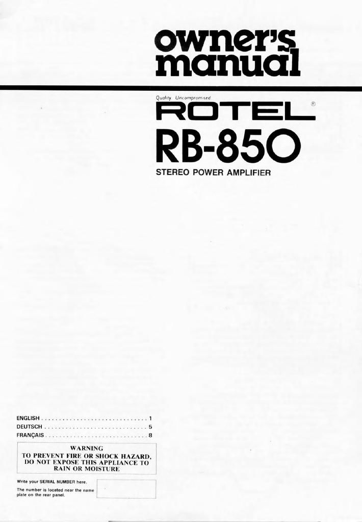 Rotel RB 850 OM