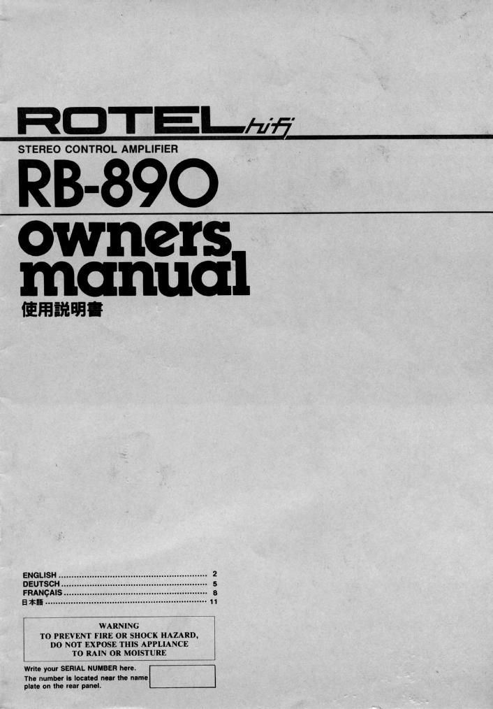 Rotel RB 890 OM