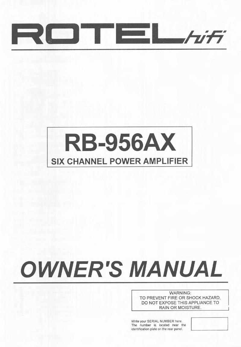 Rotel RB 956AX OM