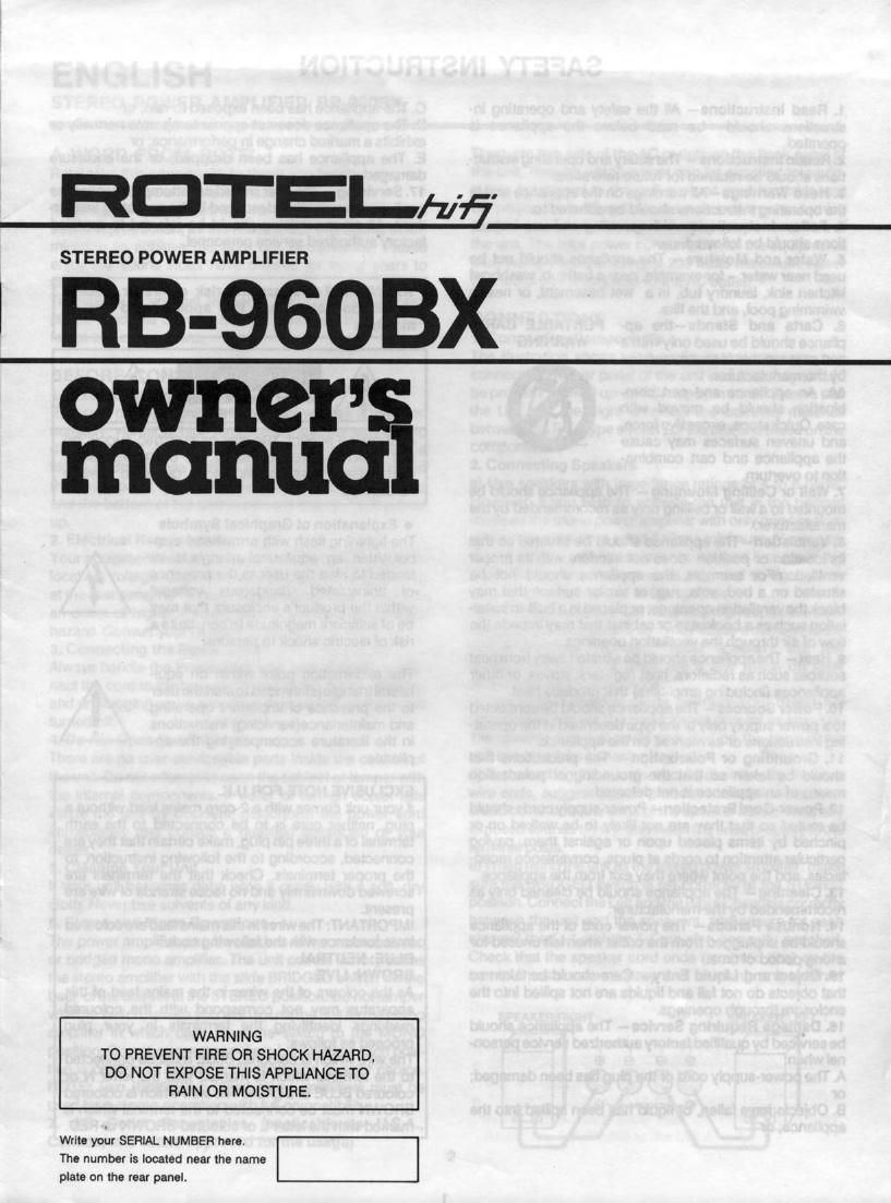 Rotel RB 960BX OM