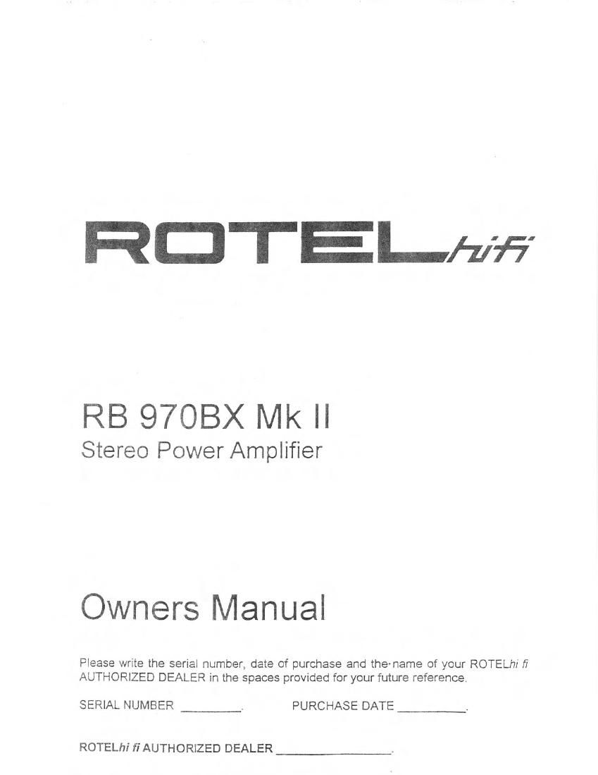 Rotel RB 970BX MK2 OM