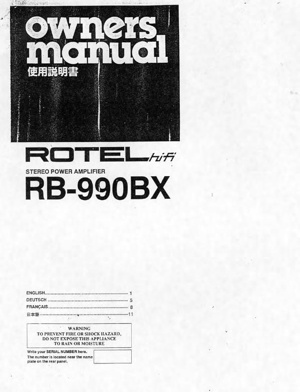 Rotel RB 990BX OM