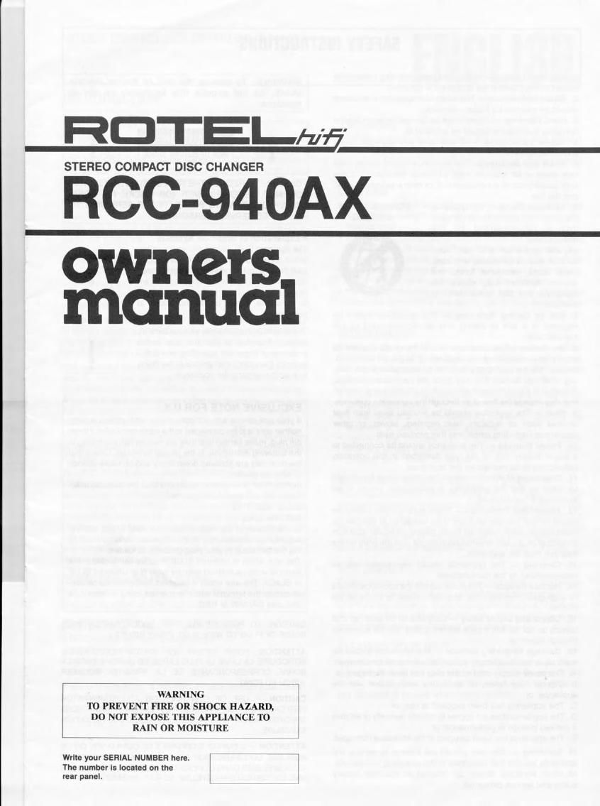 Rotel RCC 940AX OM