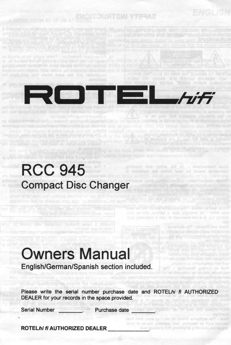 Rotel RCC 945 OM