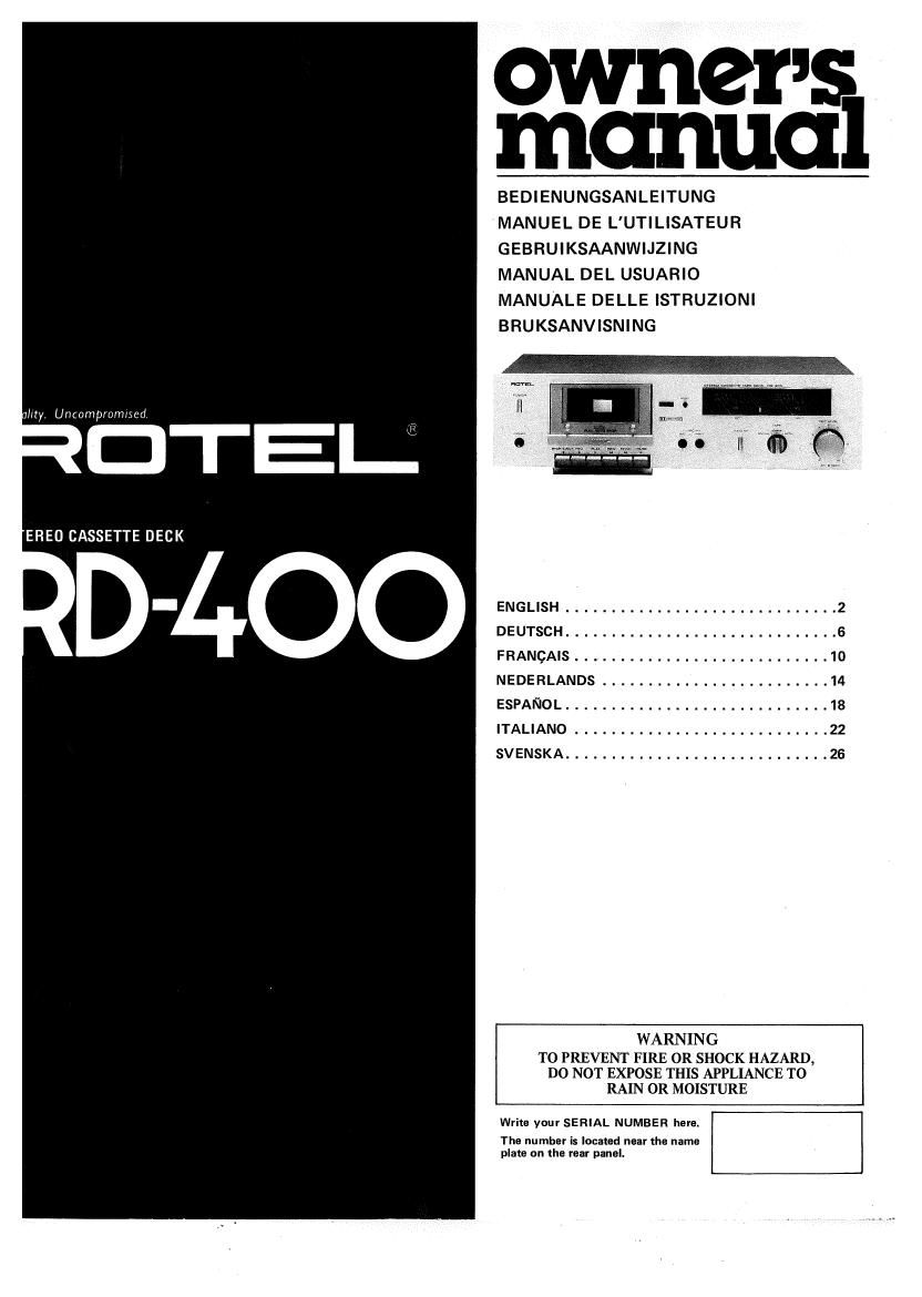 Rotel RD 400 OM