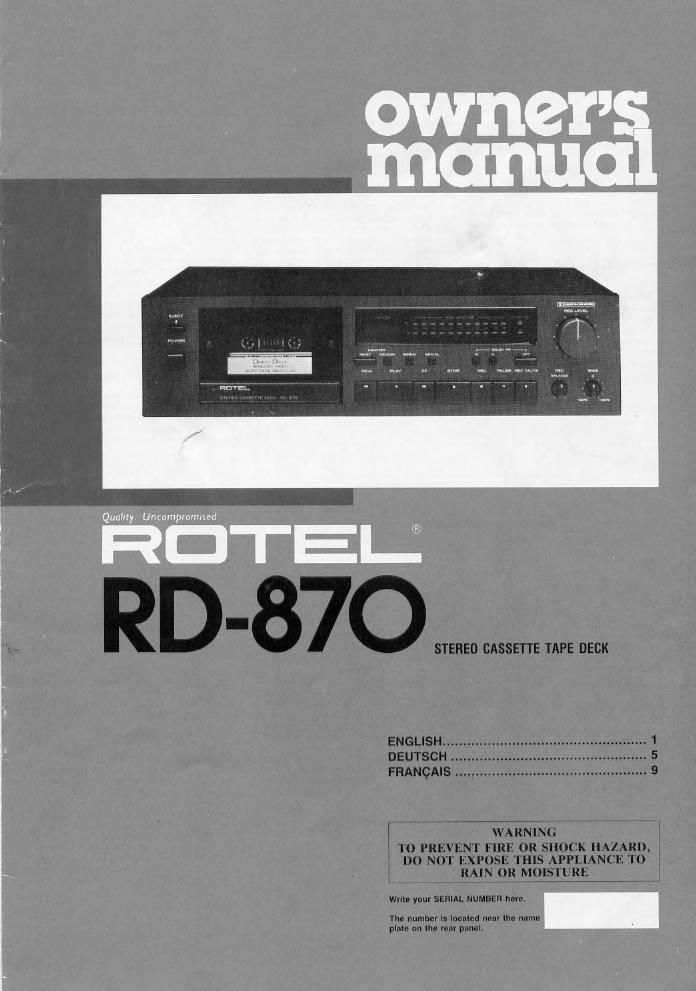 Rotel RD 870 OM