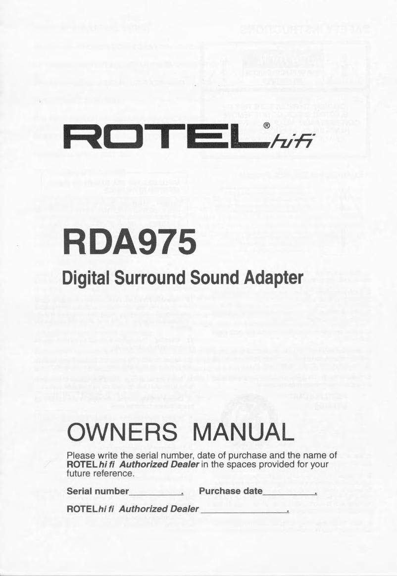 Rotel RDA 975 OM