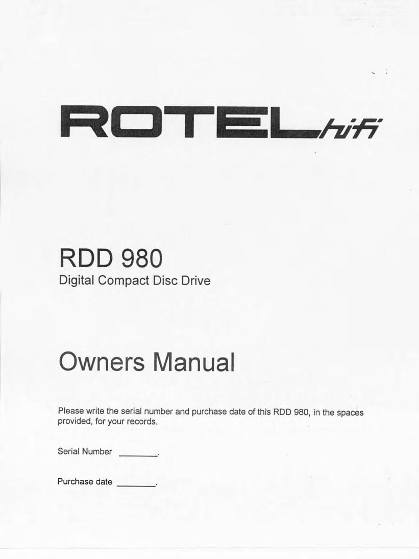 Rotel RDD 980 OM
