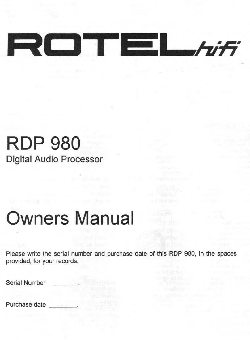 Rotel RDP 980 OM