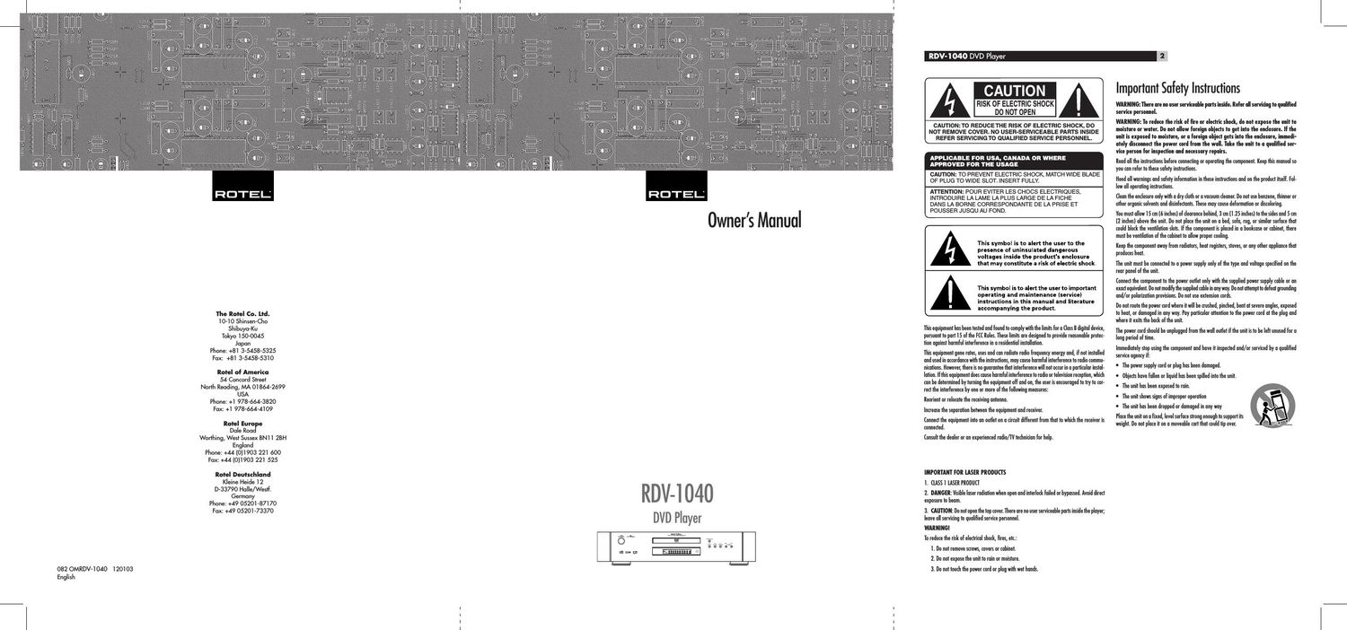 Rotel RDV 1040 OM