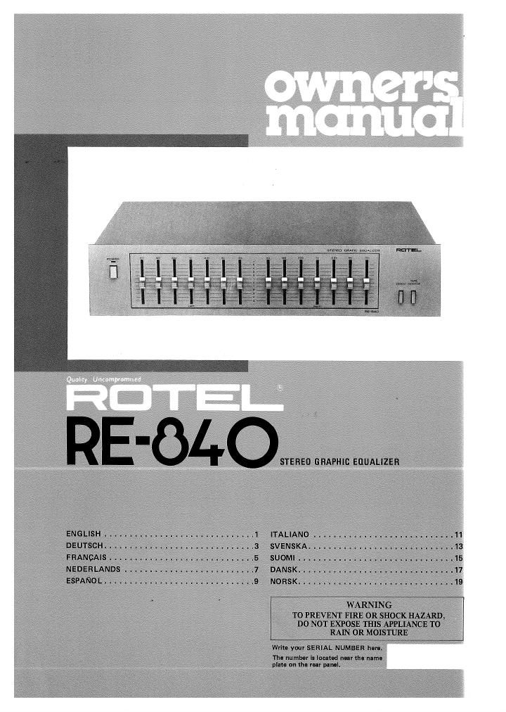 Rotel RE 840 OM