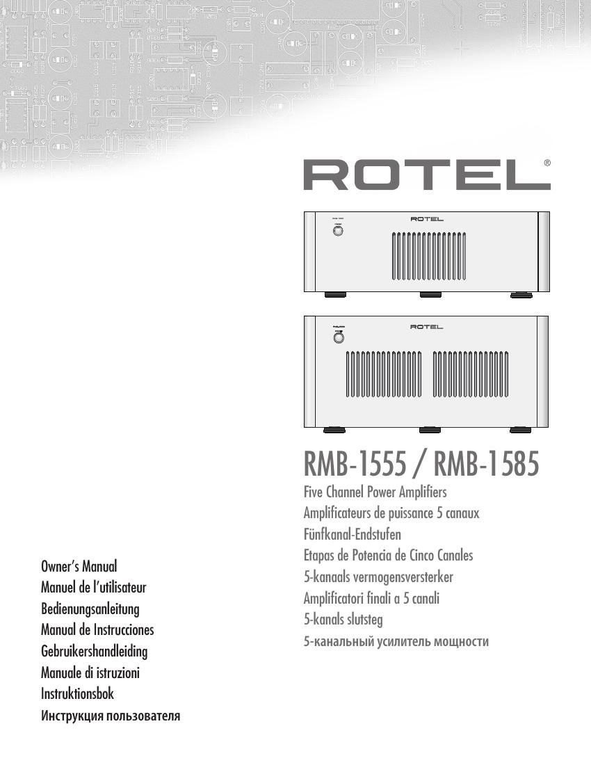 Rotel RMB 1555 1585 OM