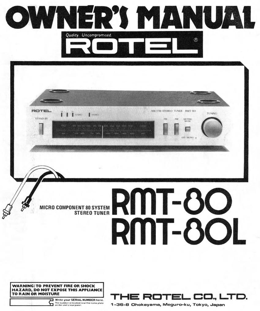 Rotel RMT 80 80L OM