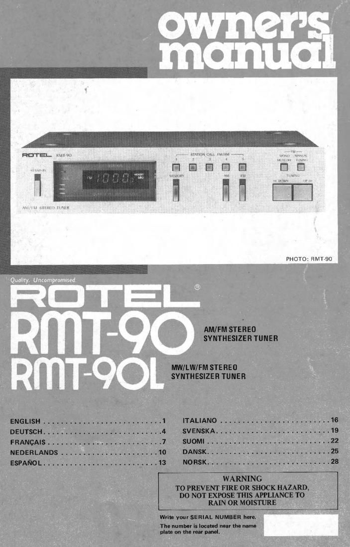 Rotel RMT 90 90L OM