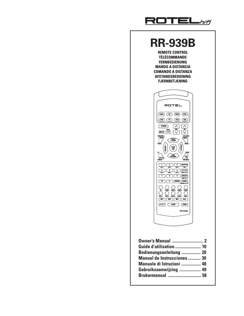 Rotel RR 939B OM