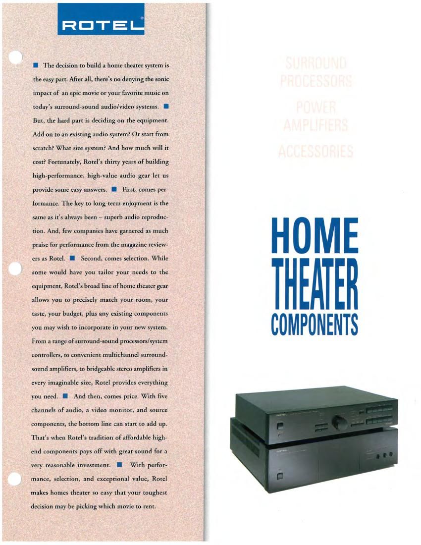 Rotel RSP 980 Brochure
