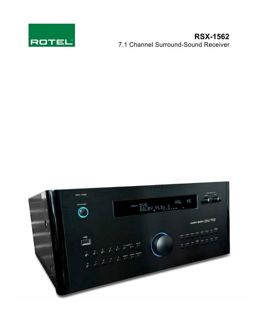 Rotel RSX 1562 Brochure