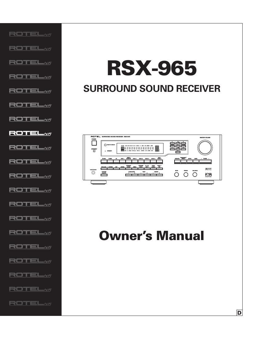 Rotel RSX 965 OM