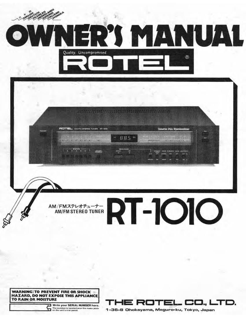 Rotel RT 1010 OM