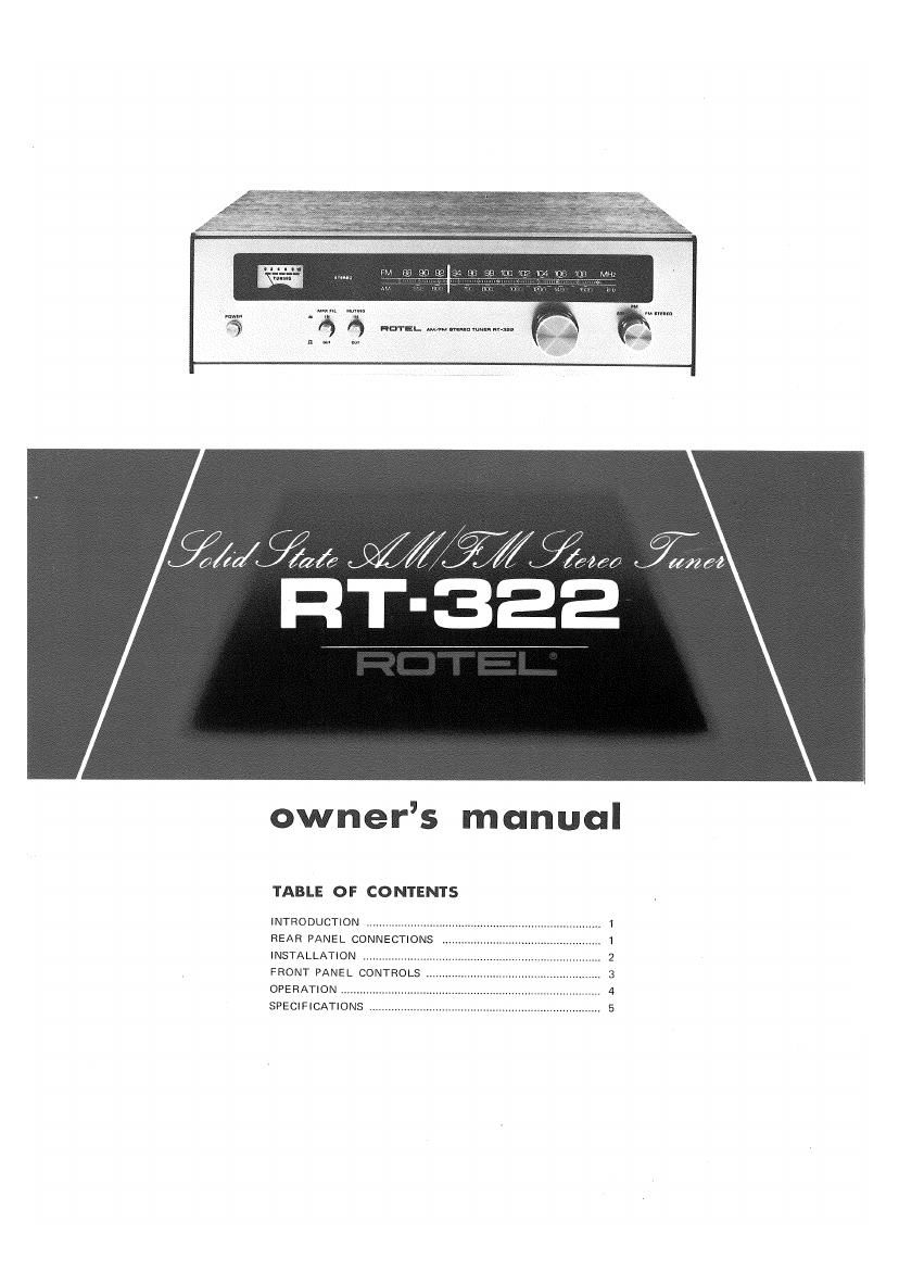 Rotel RT 322 OM