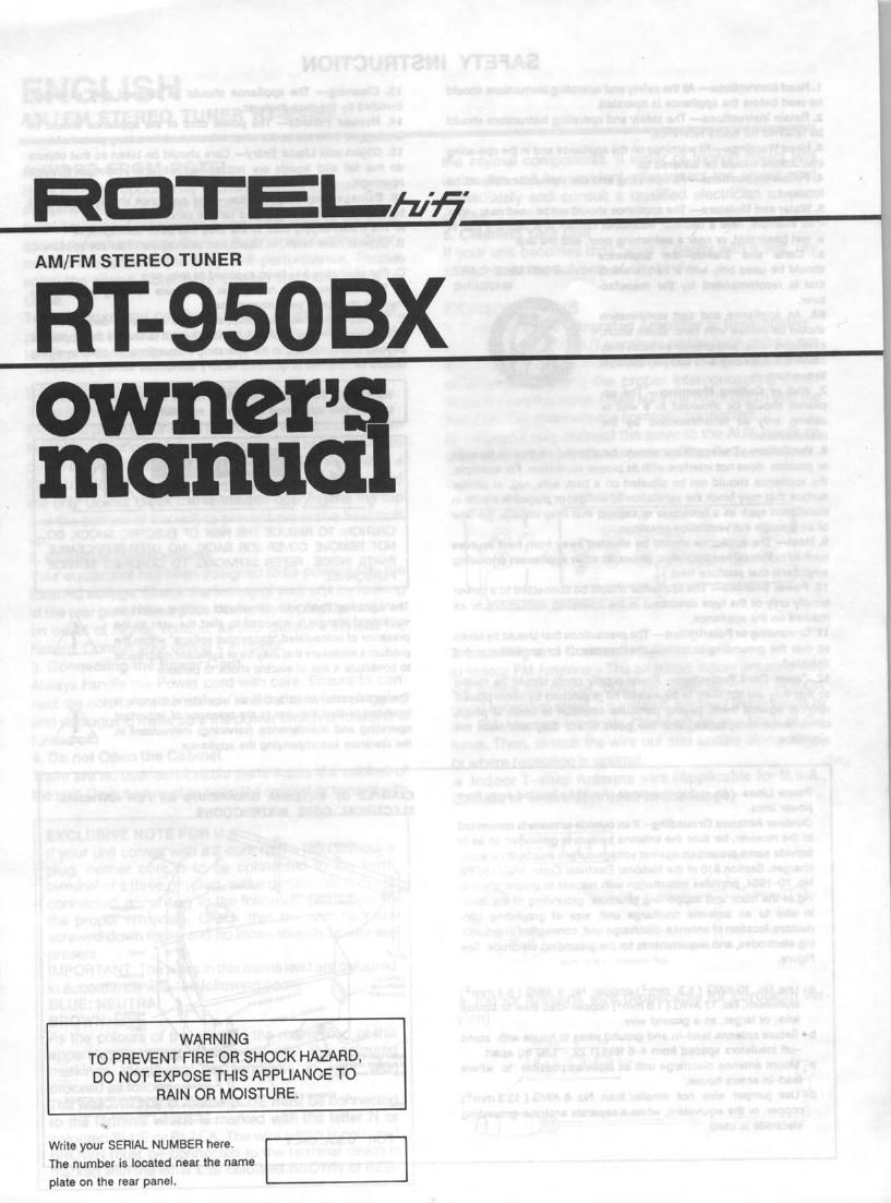 Rotel RT 950BX OM