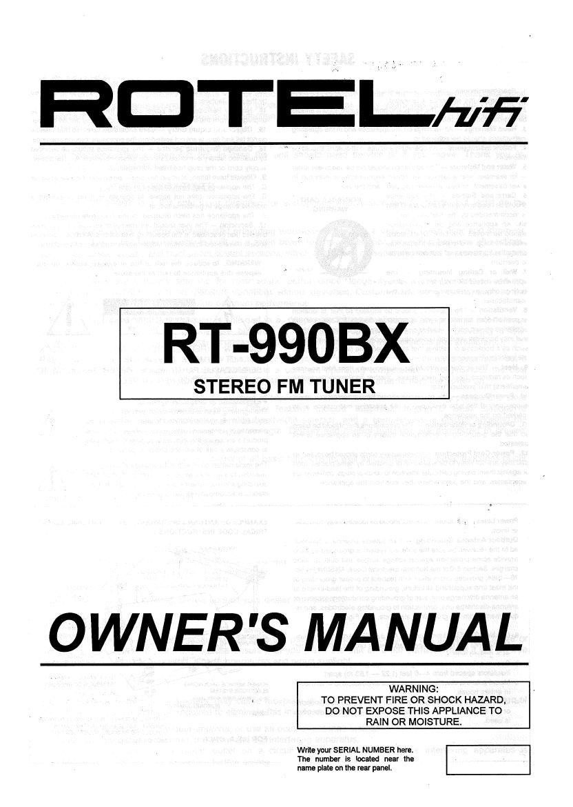 Rotel RT 990BX OM