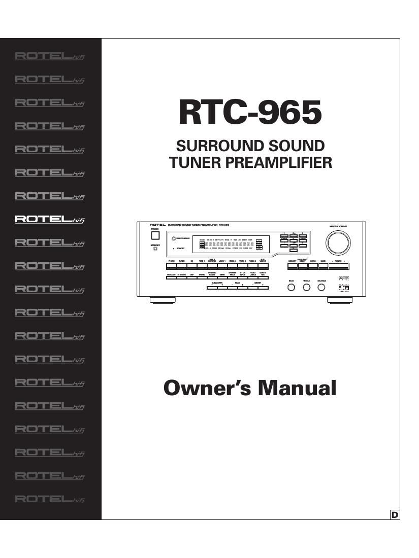 Rotel RTC 965 OM