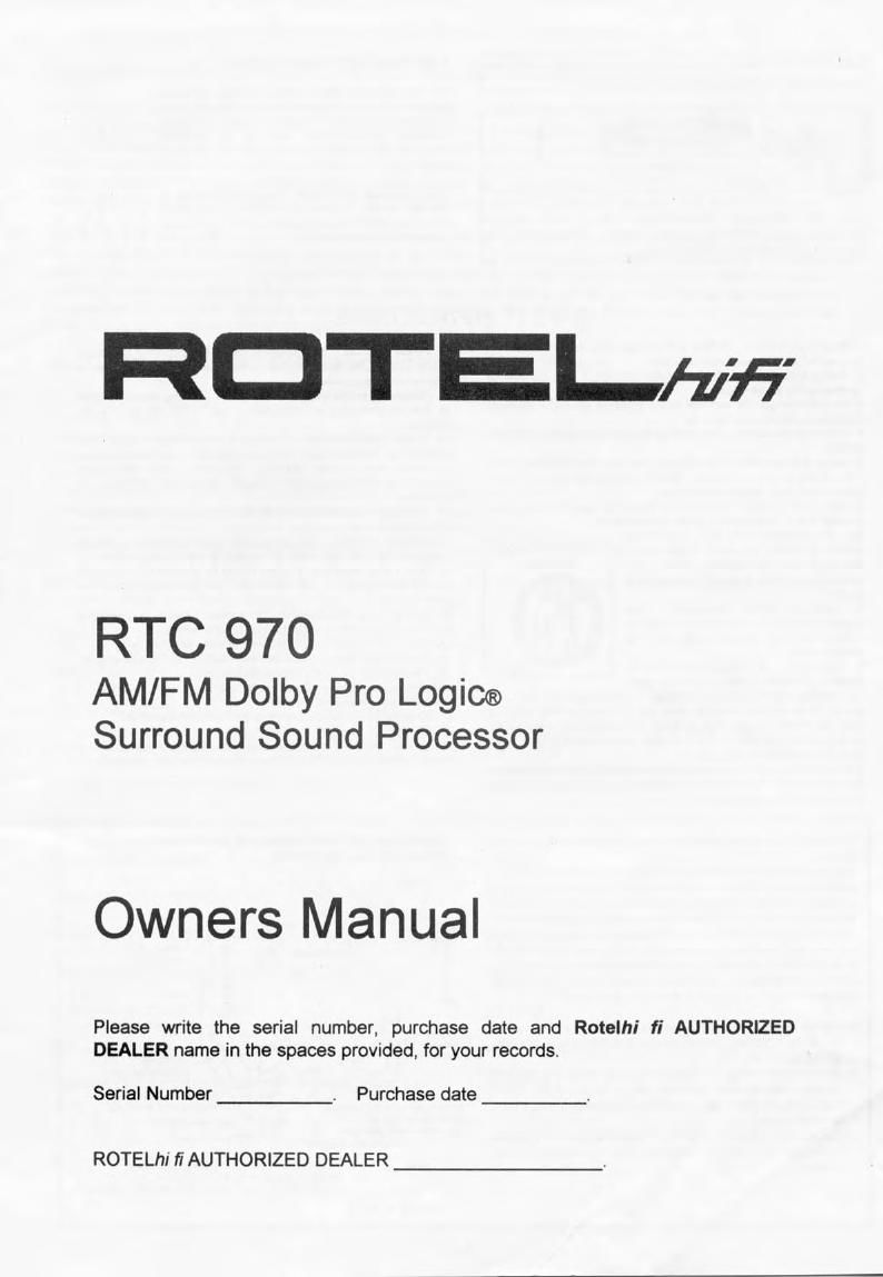 Rotel RTC 970 OM