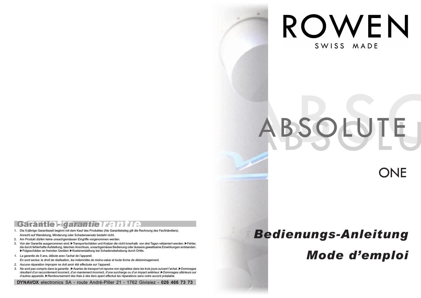 rowen absolute 1 brochure