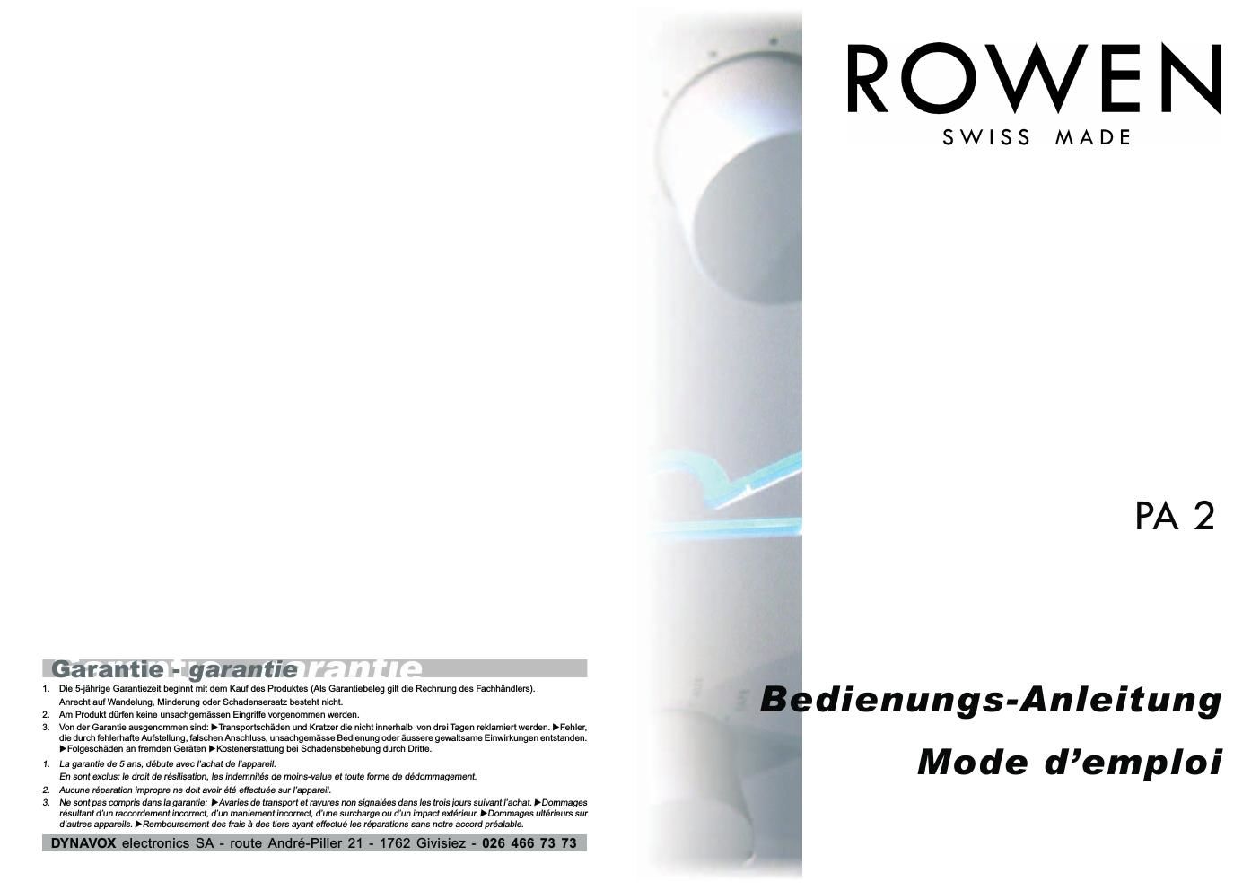 rowen pa 2 brochure