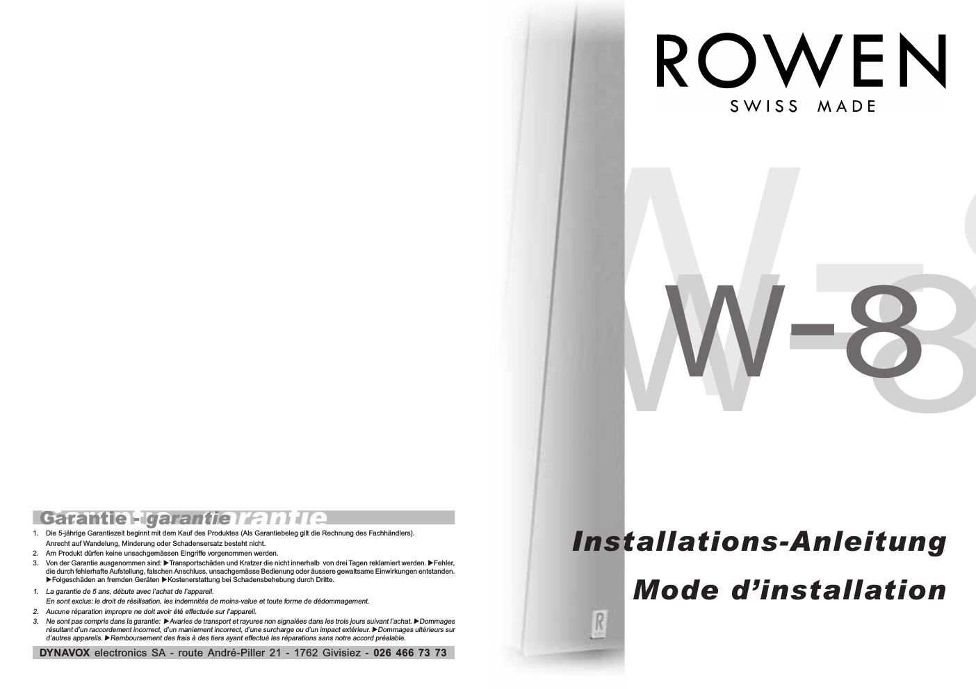 rowen w 8 brochure