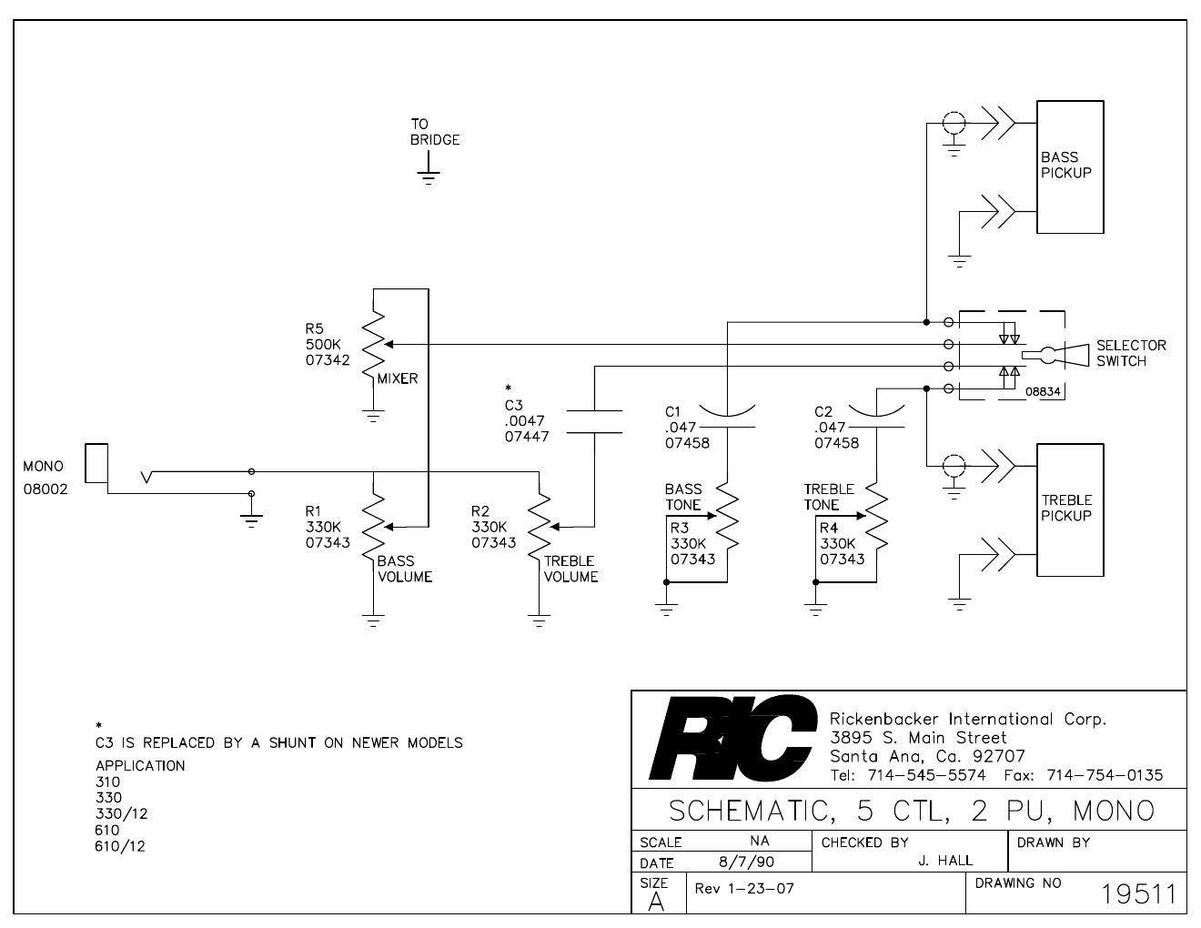 rickenbacker 310 610 guitar wiring diagram