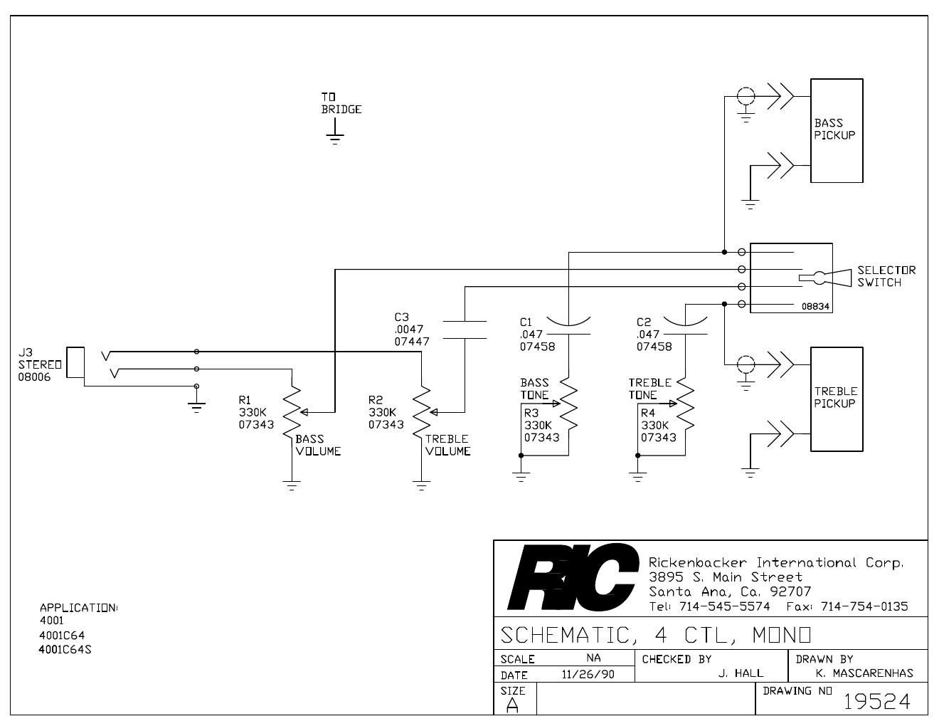 rickenbacker 4001 s vintage bass wiring diagram