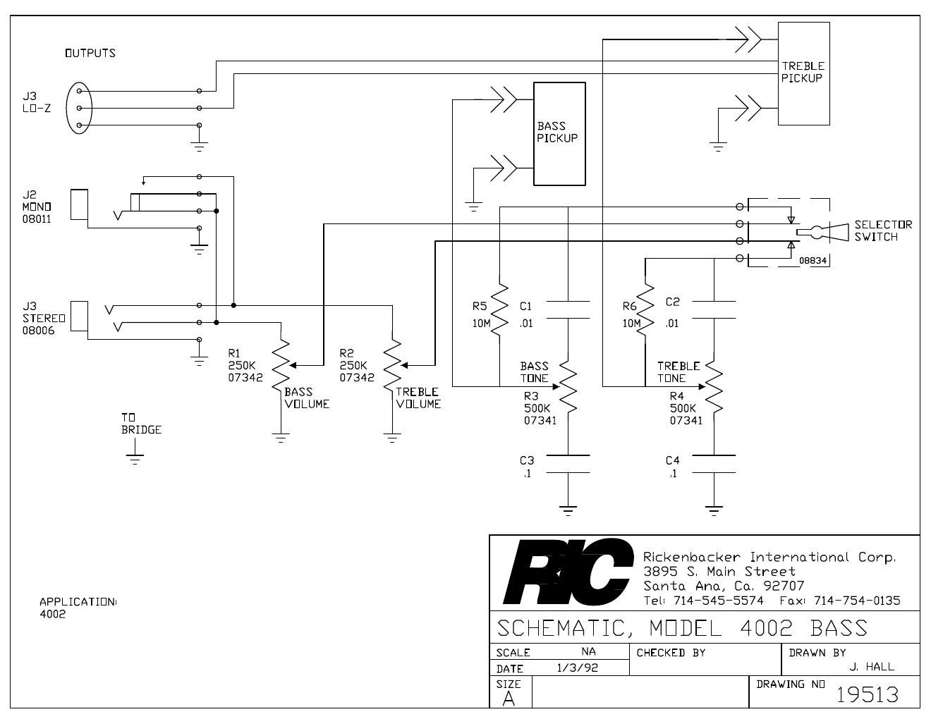 rickenbacker 4002 bass wiring diagram