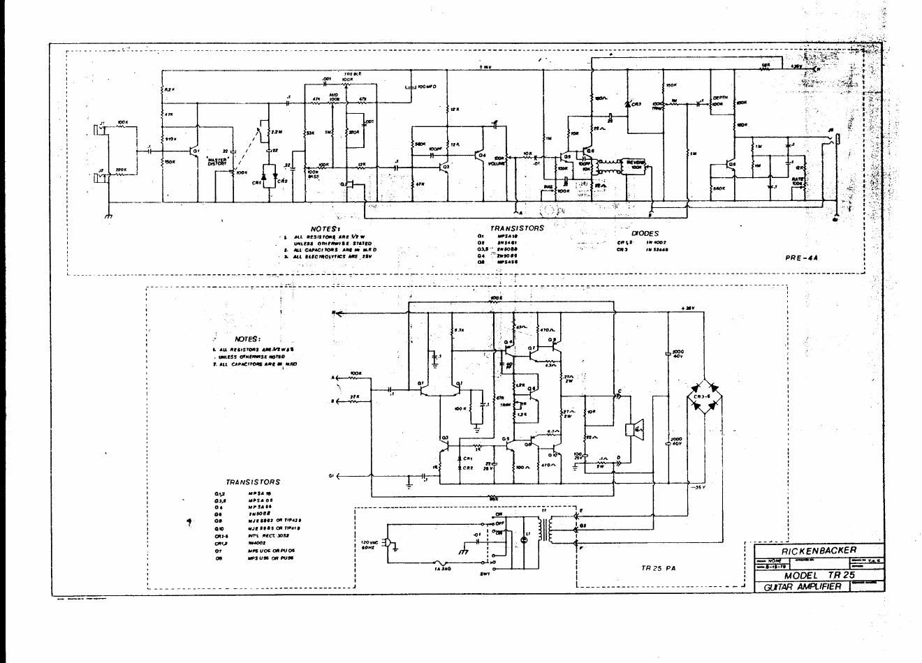 rickenbacker tr 25 schematics