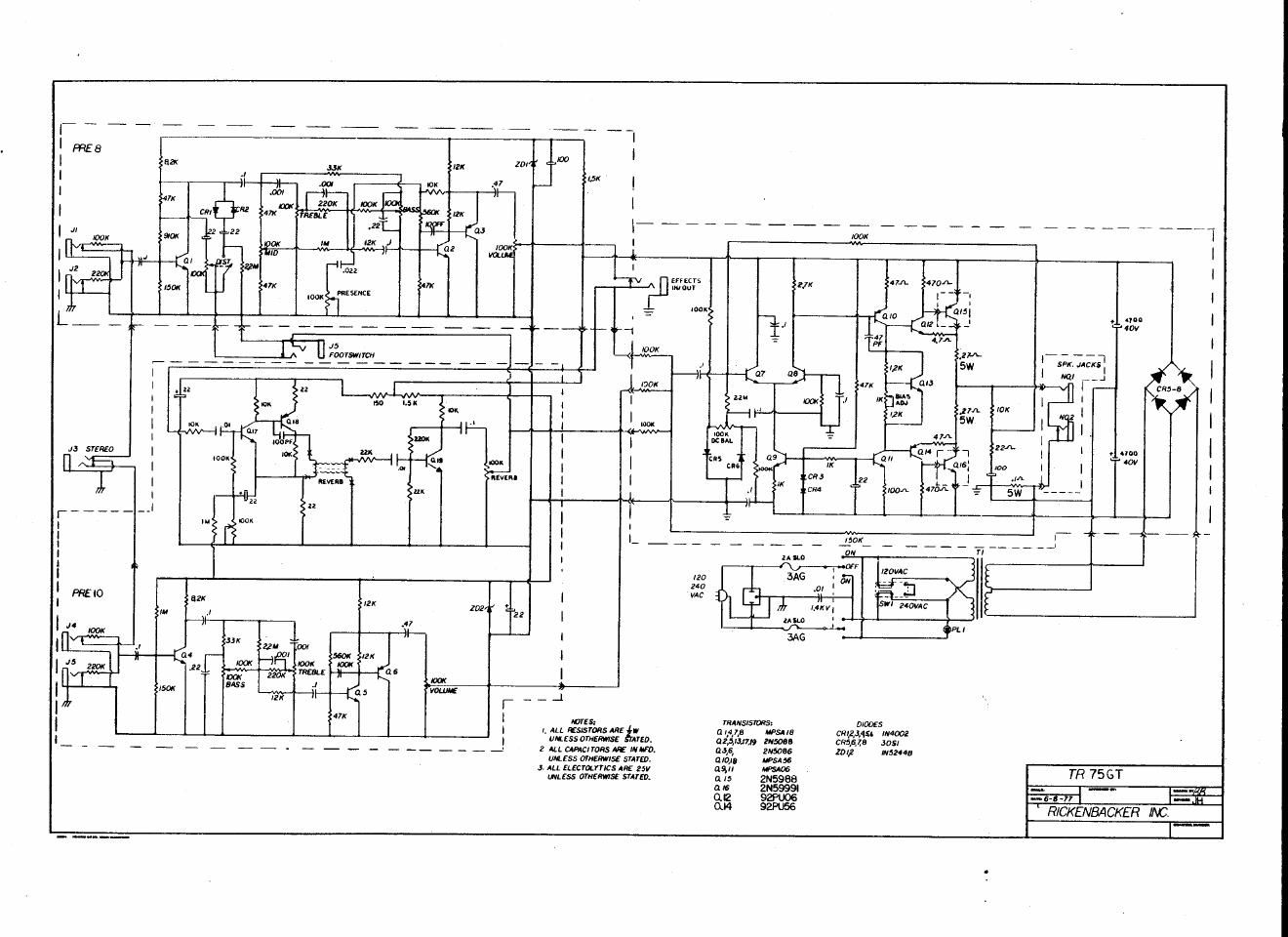 rickenbacker tr 75gt schematics