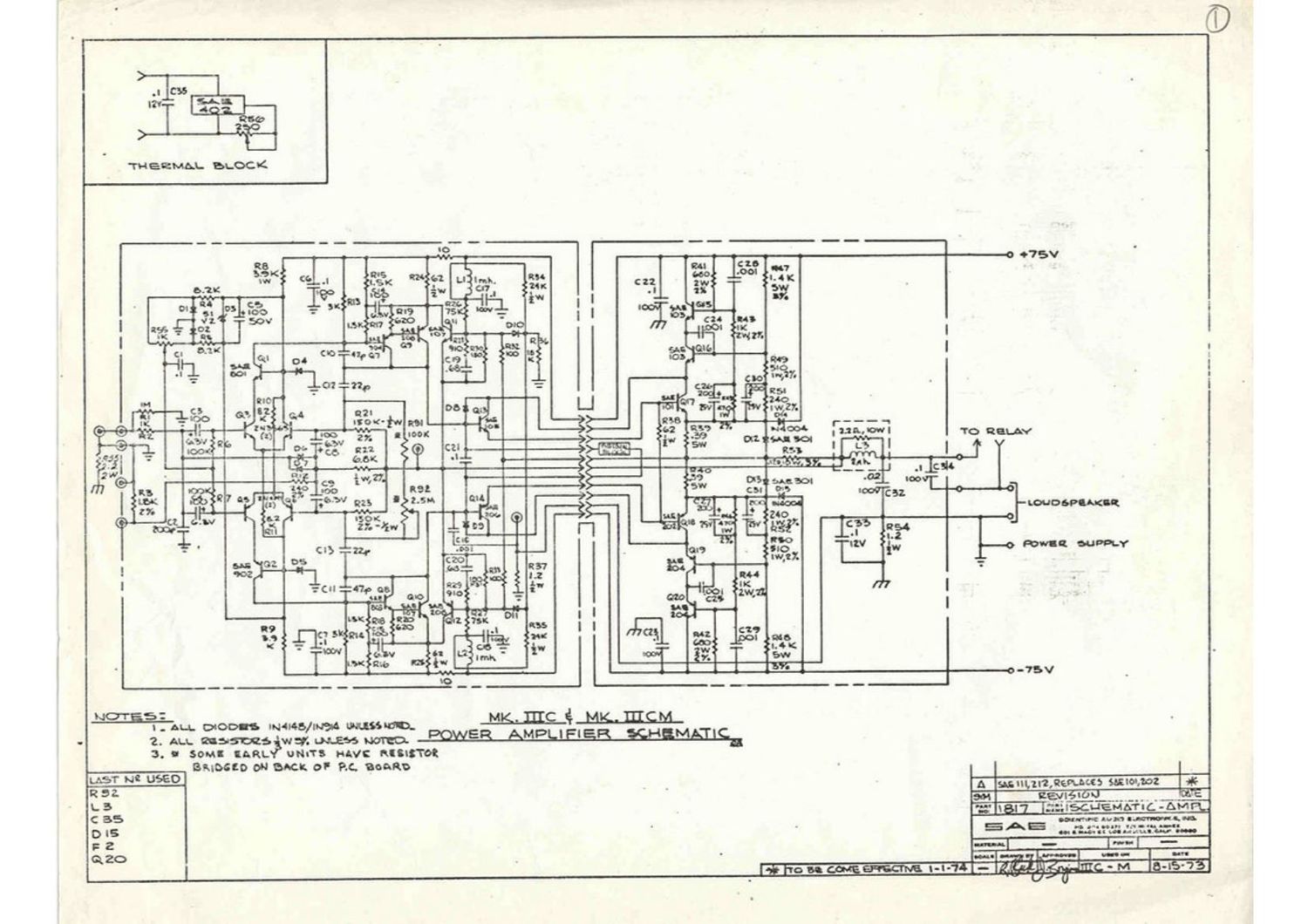 SAE Mark IIIC pwr sch