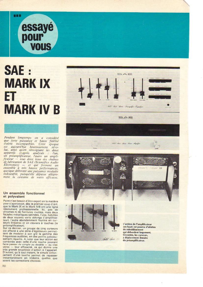 Sae Mark 9 Mark 4B Test