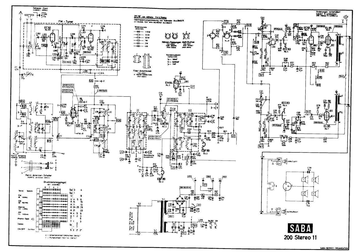 saba 200 stereo 11 schematic