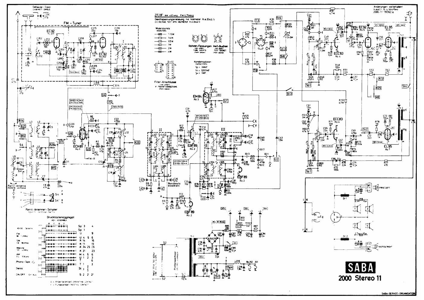 saba 2000 stereo 11 schematic