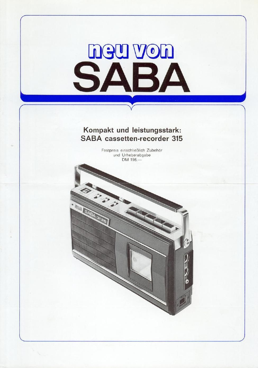 saba 315 brochure