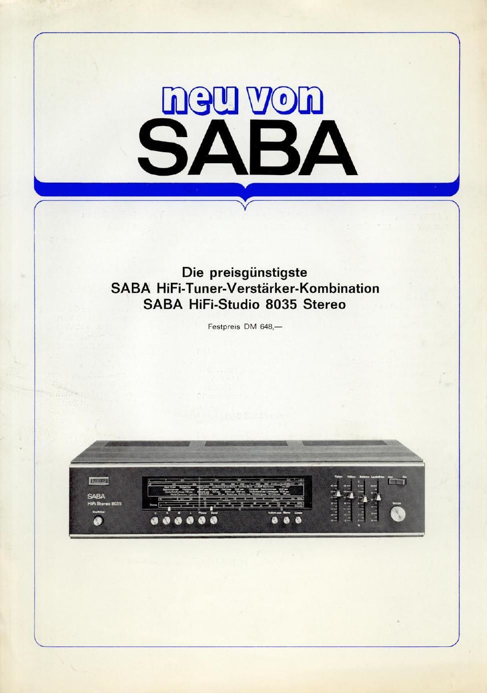 saba 8035 brochure