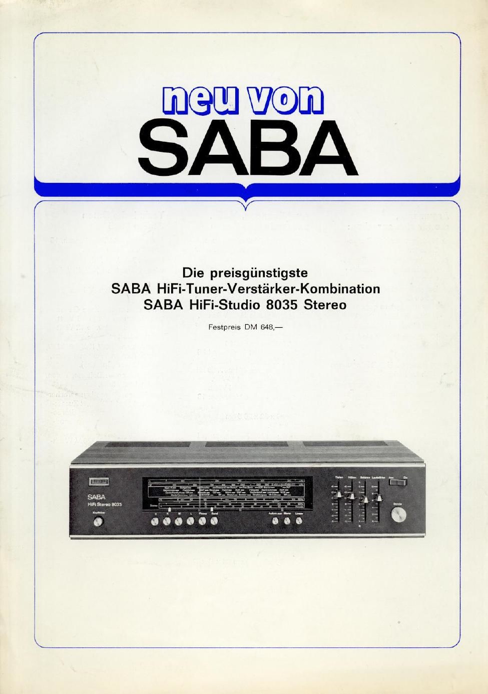 saba 8035 brochure