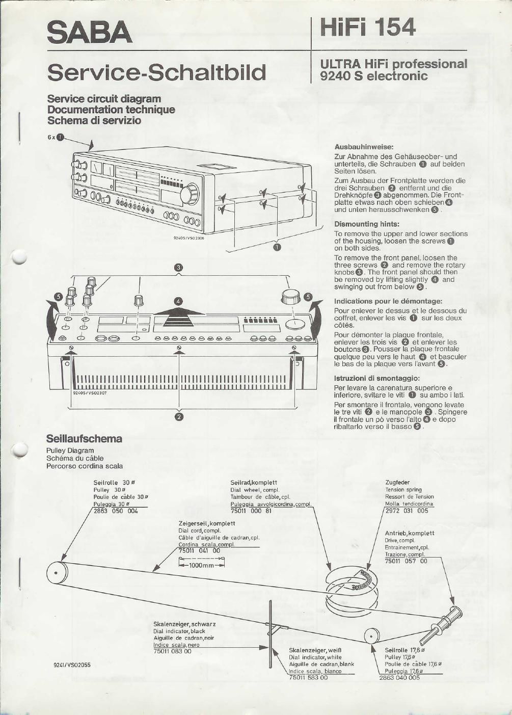 saba 9240 s service manual