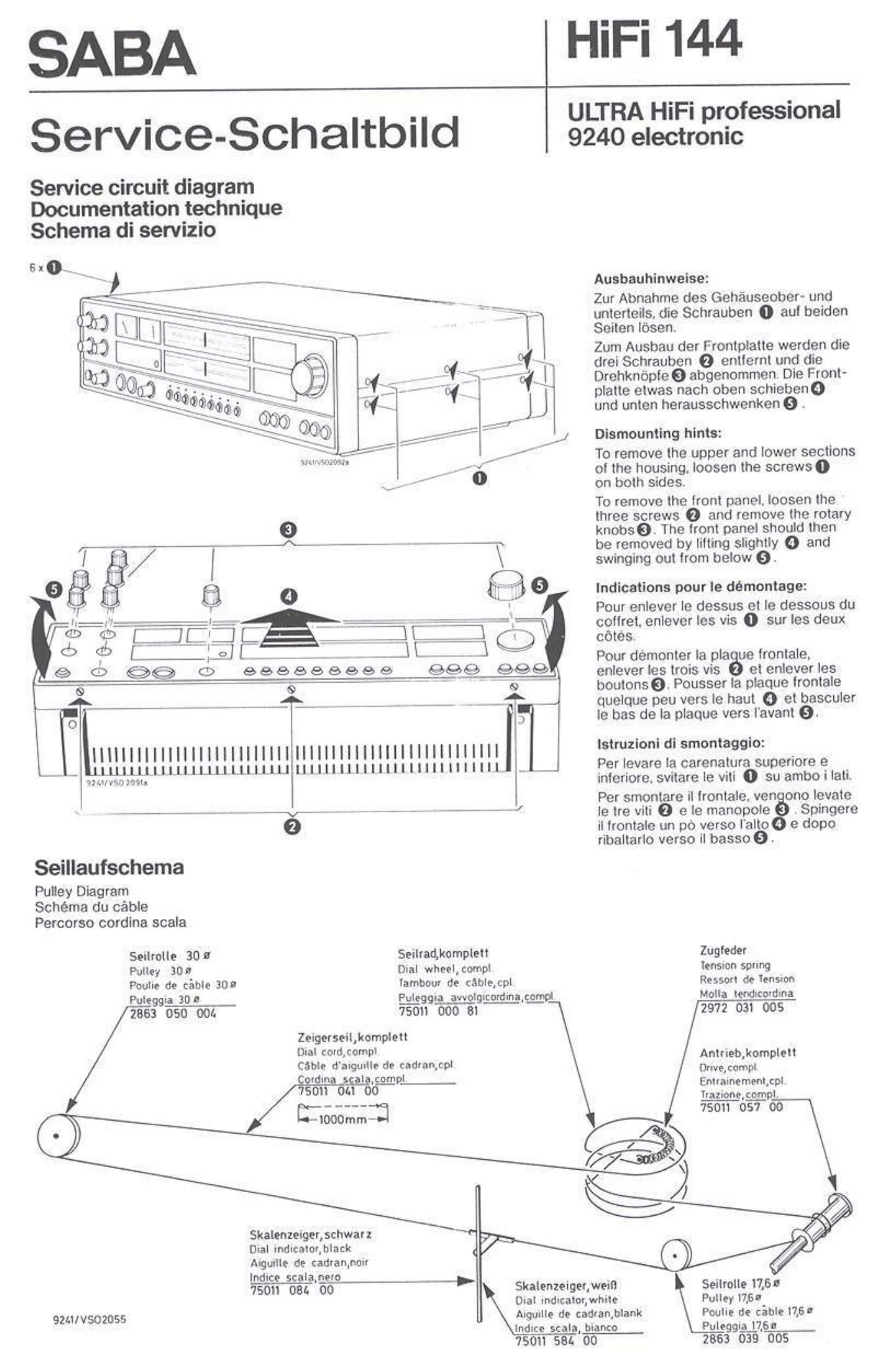 saba 9240 service manual