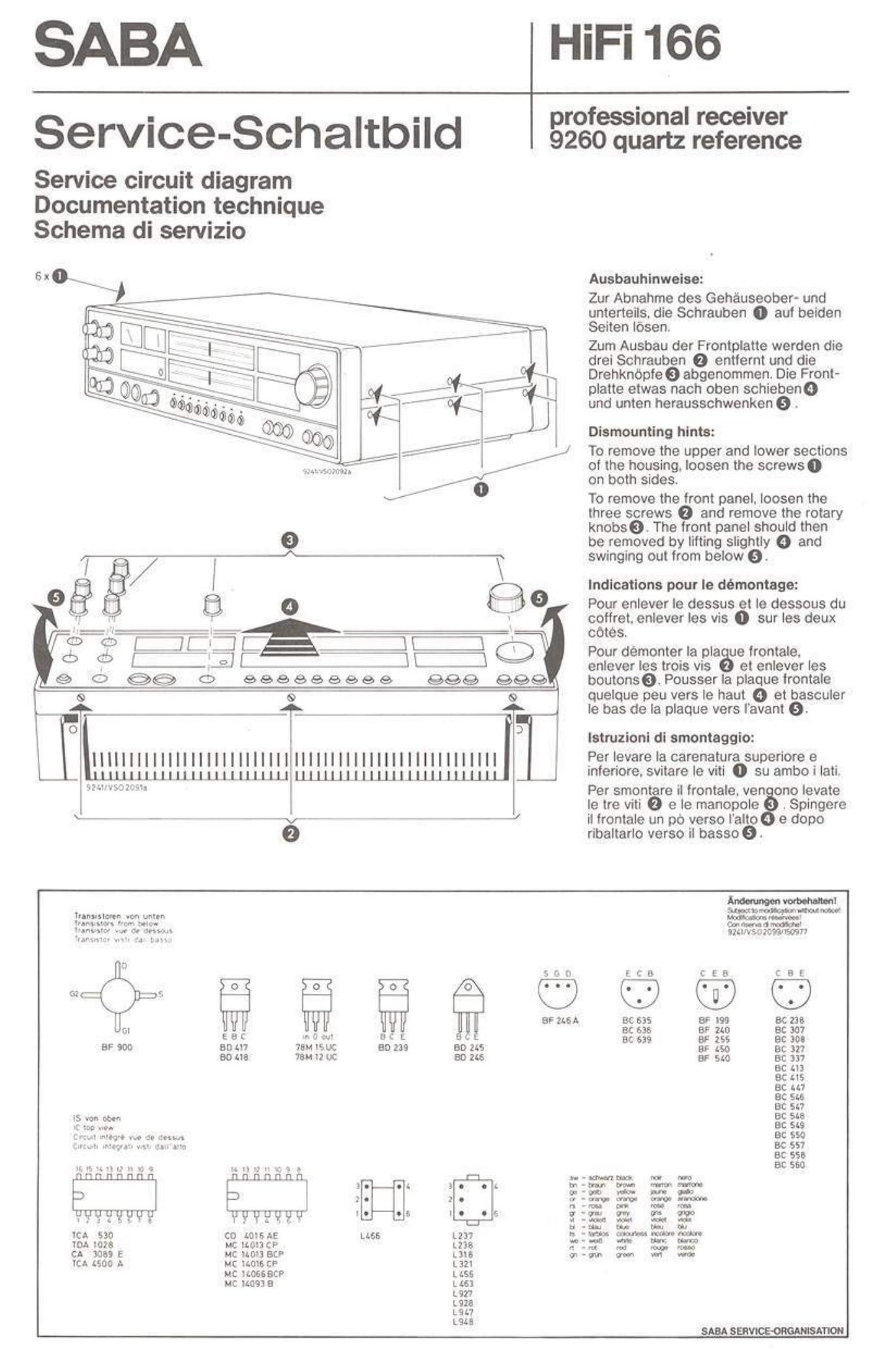 saba 9260 service manual 2