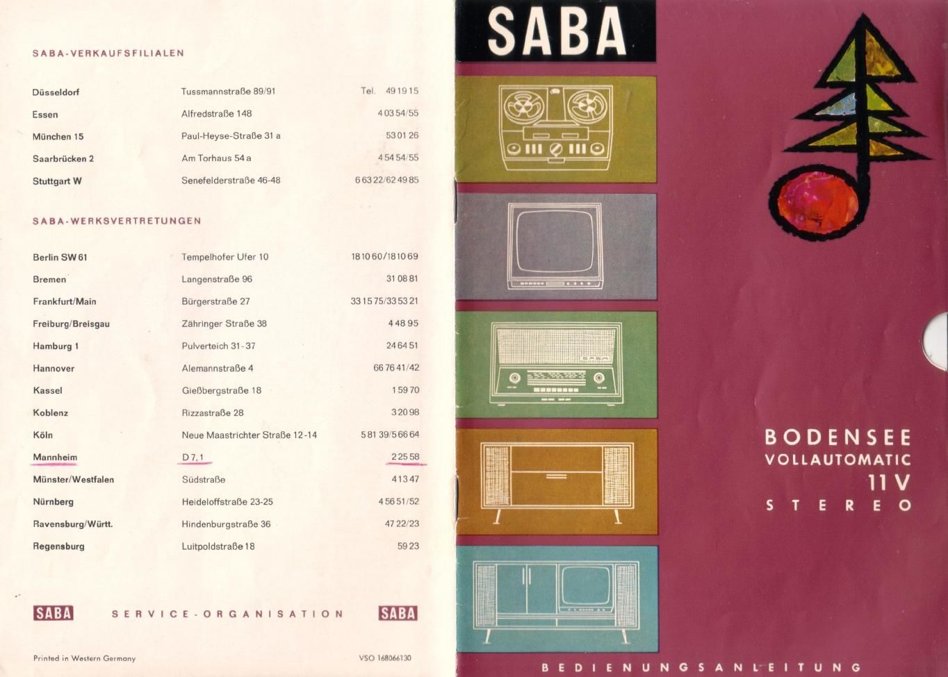 saba bodensee 11v brochure