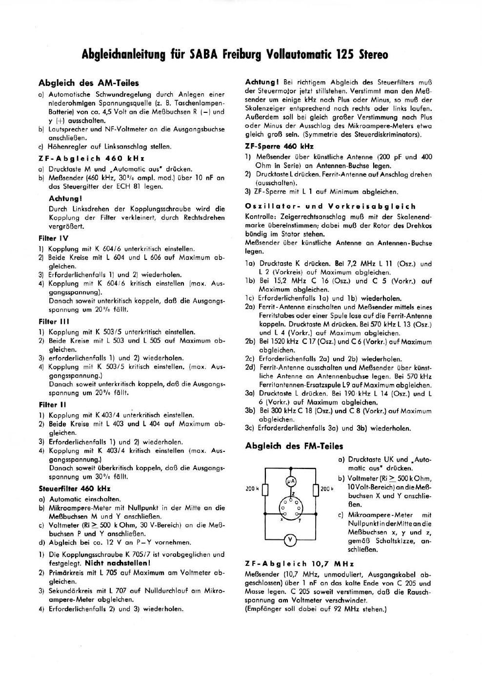 saba freiburg 125 service manual